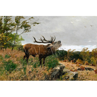 РЕПРОДУКЦИИ НА КАРТИНИ Ревящ елен (1897)